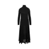 Alaïa Heart Cutout Turtleneck Long-sleeve Maxi Dress In Black