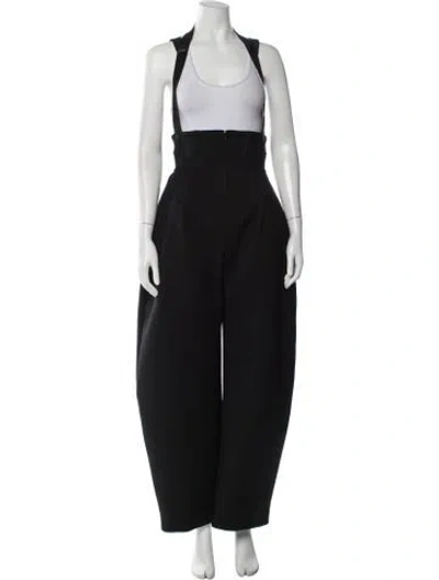 Pre-owned Alaïa V-neck Jumpsuit In Black
