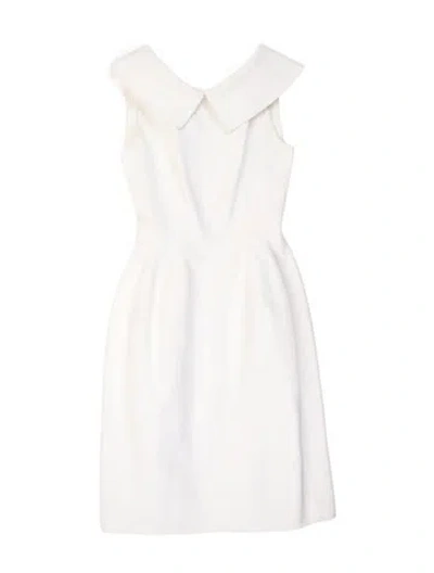 Pre-owned Alaïa V-neck Knee-length Dress In Neutral