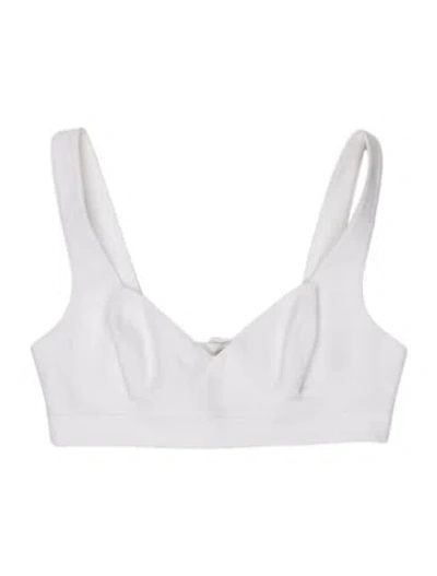 Pre-owned Alaïa V-neck Sleeveless Crop Top In White