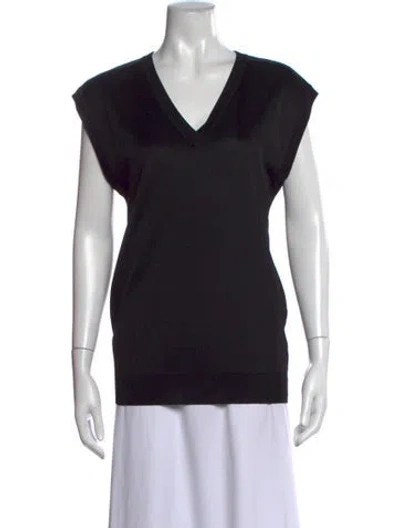 Pre-owned Alaïa V-neck Sweater In Black