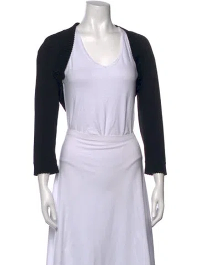 Pre-owned Alaïa V-neck Sweater W/ Tags In Black