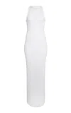 Alaïa White 3d Waffle Maxi Dress In White