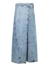 Alaïa Washed Denim Skirt