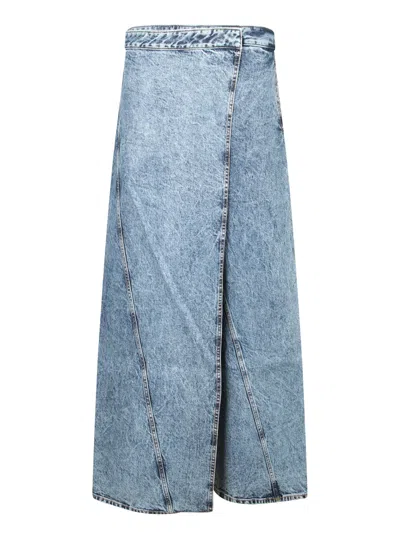 Alaïa Washed Denim Skirt