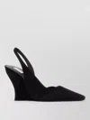 Alaïa Wave Mules Suede Wedge Heel Pointed Toe In Animal Print