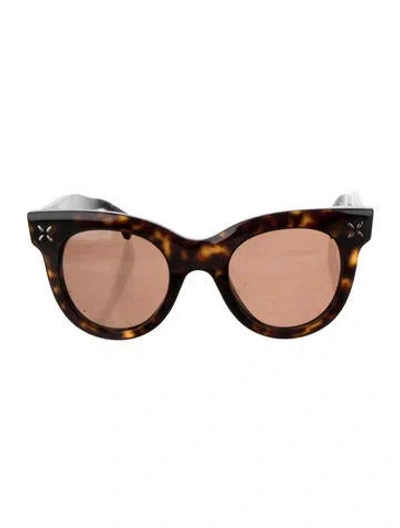 Pre-owned Alaïa Wayfarer Tinted Sunglasses In Brown