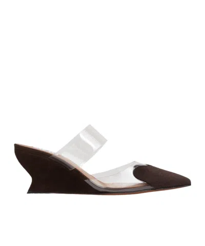 Alaïa Wedge Sandals In Brown