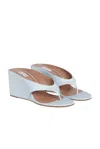Alaïa Wedge Thong Mule In Bleu Delave
