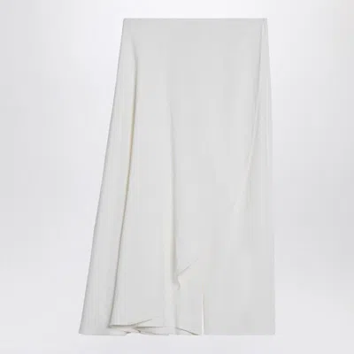 ALAÏA ALAIA  WHITE ASYMMETRICAL TROUSER SKIRT