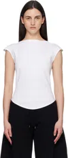 Alaïa White Cap Cotton T-shirt In White