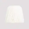 Alaïa White Casse Wool Fringes Skirt In White