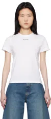 Alaïa Alaia White Cotton T-shirt With Logo Women In 000 - Blanc