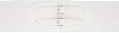 Alaïa White Corset Belt In Bianco Ottico