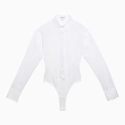 Alaïa Alaia White Cotton Shirt Bodysuit Women
