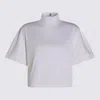Alaïa High Neck Button Detail Cropped Top