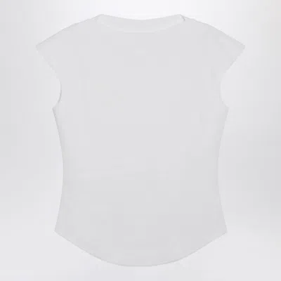 ALAÏA ALAIA WHITE COTTON T-SHIRT WOMEN