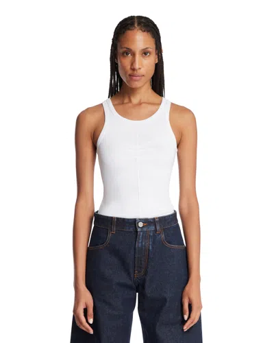 Alaïa White Cotton Top