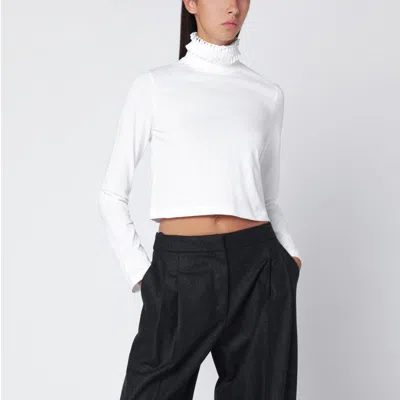 Alaïa White Crop T-shirt Dolcevita