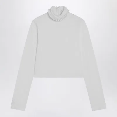 ALAÏA ALAIA WHITE CROP T-SHIRT DOLCEVITA