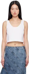 Alaïa Crop Vest In 000 - Blanc