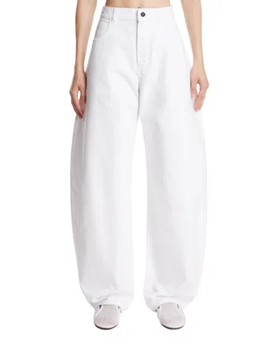 Alaïa White Denim Rounded Jeans