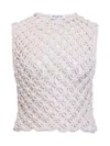 Alaïa Alaia White Knotted Sleeveless Tank Top Women In White