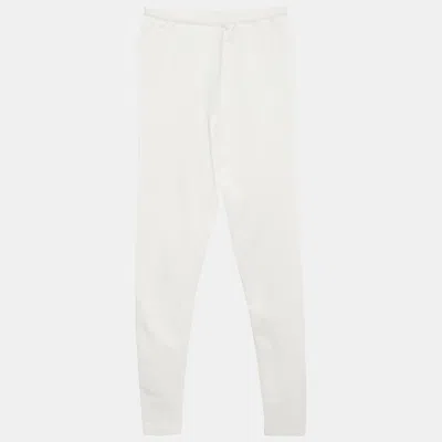 Pre-owned Alaïa White Jersey Bodycon Leggings S