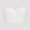 Alaïa Leather Bustier Bra In White