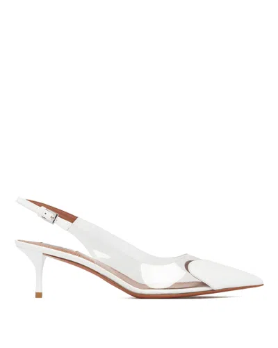Alaïa White Le Coeur Slingbacks