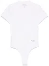 Alaïa Logo-embroidered Bodysuit T-shirt In White