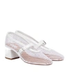 Alaïa 55mm Fishnet Ballerina Pumps In Gold