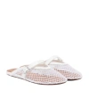 Alaïa White Mesh Mules In White