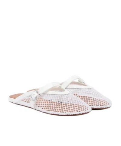 Alaïa White Mesh Mules