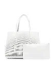 Alaïa White Mina 32 Medium Tote In White