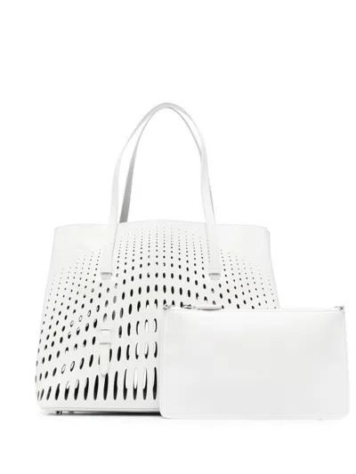 Alaïa White Mina 32 Medium Tote