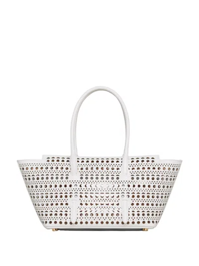 Alaïa White Neo Mina 20 Tote