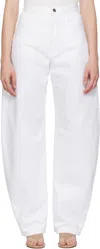 Alaïa Mid-rise Barrel-leg Jeans In White