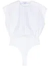 Alaïa Alaia Dickey White Cotton Shirt Bodysuit Women In White
