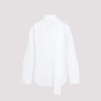 ALAÏA WHITE SCARF BLOUSE