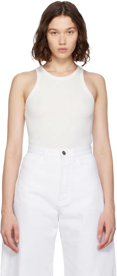 Alaïa White Sculpting Rib Jersey Bodysuit