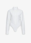 Alaïa Alaia White Shirt Neck Bodysuit