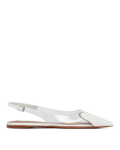 Alaïa White Slingback Flat Le Coeur