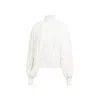 Alaïa Fringed Yarn Knit Merino Wool Top In White