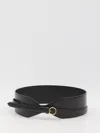Alaïa Large Calf Leather Belt With Gold-tone Buckle In Black