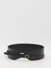Alaïa Large Calf Leather Belt With Gold-tone Buckle In Black