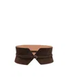 Alaïa Suede Corset Belt In Brown