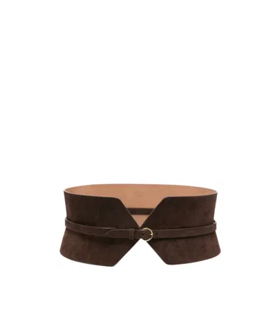 Alaïa Wide Belt In Brown