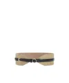 Alaïa Woven Paper Straw Belt With Gold Buckle In Brown