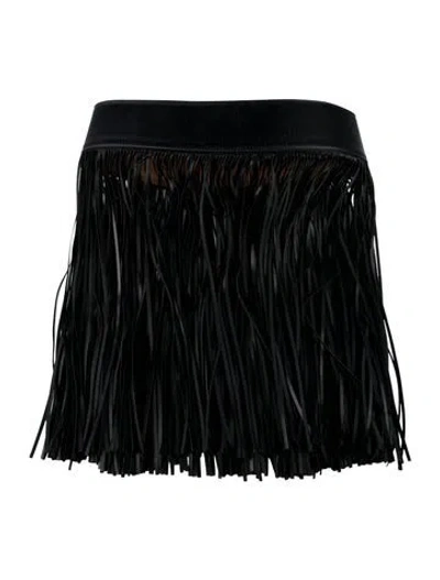 Pre-owned Alaïa Wide Leather Belt In Black